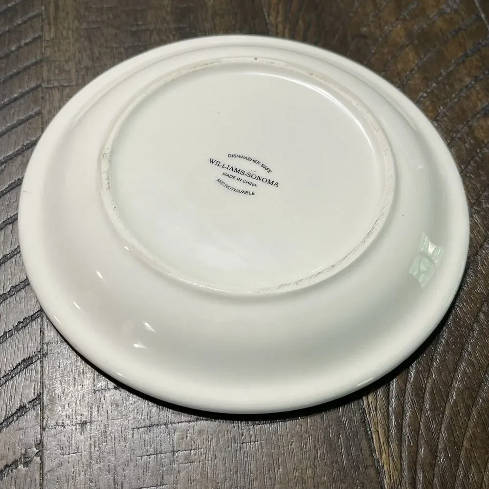 WILLIAMS & SONOMA Classic Cocktails Canapé Plates Set of 6 Martini Recipes